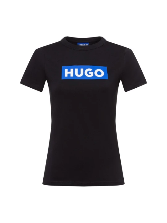 Zdjęcie produktu HUGO BLUE Koszulka - Classic Tee_B Kobiety Bawełna czarny | niebieski