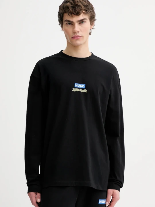 Zdjęcie produktu Hugo Blue longsleeve bawełniany HUGO x Jujutsu Kaisen czarny
