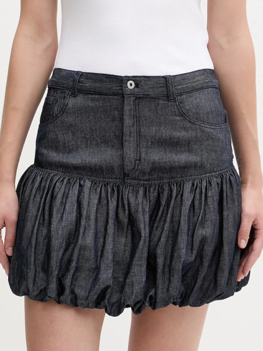 Zdjęcie produktu HUGO Blue spódnica bombka jeansowa Rabalon-1_B granatowy