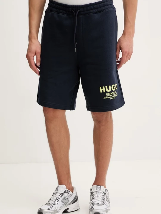 Zdjęcie produktu HUGO Blue szorty dresowe męskie bawełniane Nomario granatowy