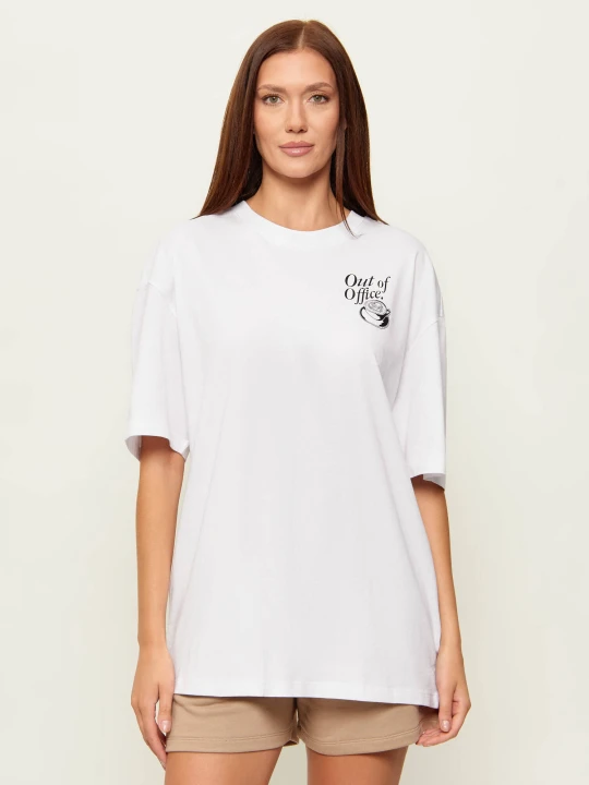 Zdjęcie produktu Hugo Blue T-shirt B_10 | Oversize fit biały