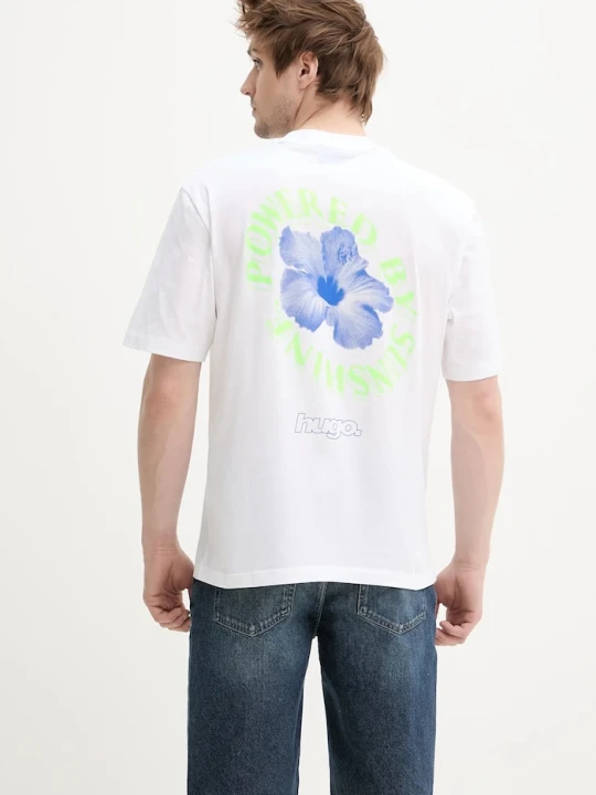 Zdjęcie produktu Hugo Blue t-shirt bawełniany biały