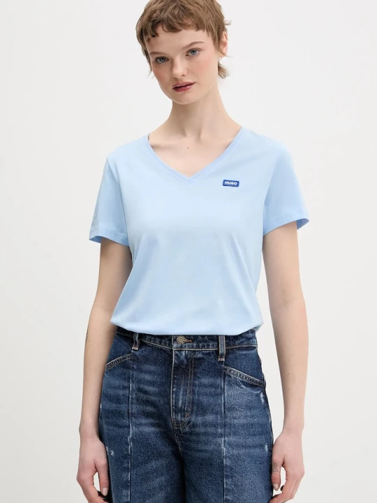 Zdjęcie produktu HUGO Blue T-shirt damski bawełniany Classic V_B