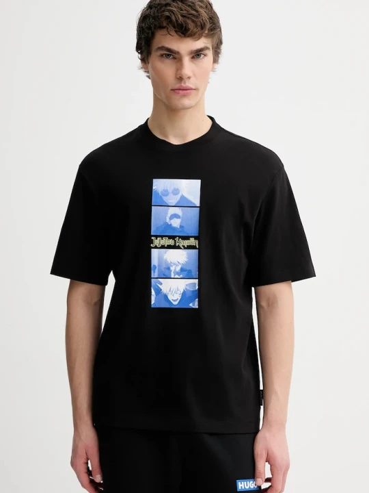 Zdjęcie produktu Hugo Blue t-shirt bawełniany HUGO x Jujutsu Kaisen czarny