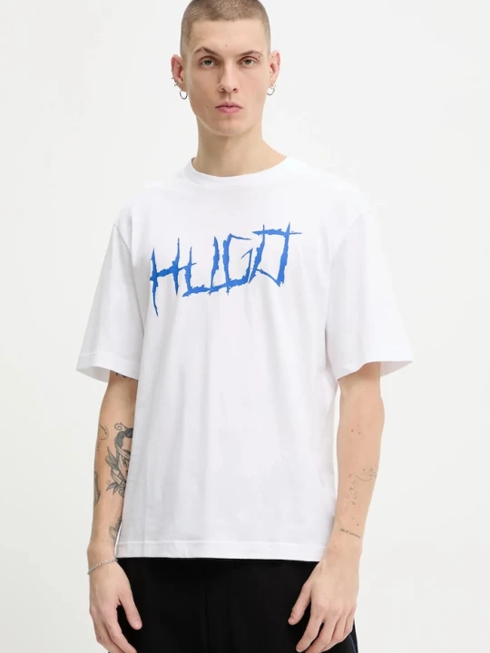 Zdjęcie produktu Hugo Blue t-shirt bawełniany Namerix biały