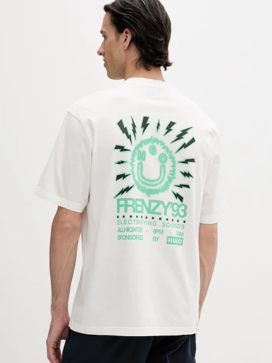 Zdjęcie produktu Hugo Blue t-shirt bawełniany Nextralio beżowy
