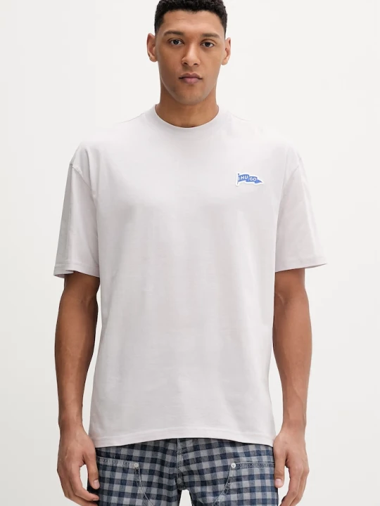 Zdjęcie produktu Hugo Blue t-shirt bawełniany Nohatio fioletowy