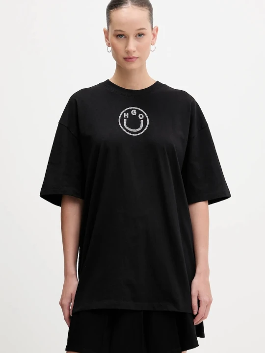 Zdjęcie produktu Hugo Blue t-shirt bawełniany Oversized _Tee_B_9 czarny