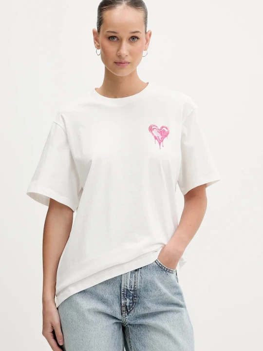 Zdjęcie produktu Hugo Blue t-shirt bawełniany Vintage_Tee_B_9 beżowy