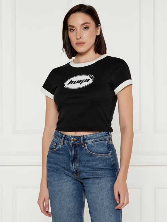 Zdjęcie produktu Hugo Blue T-shirt Dalia_B | Cropped Fit czarny