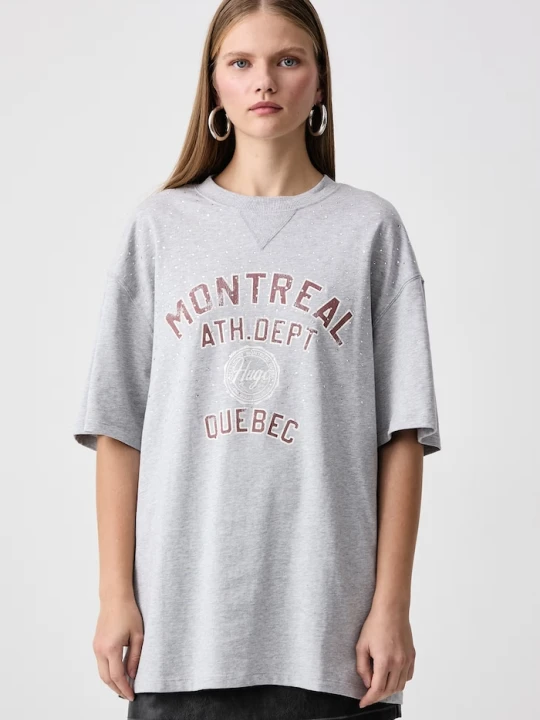 Zdjęcie produktu HUGO Blue T-shirt damski bawełniany Daveley_B szary