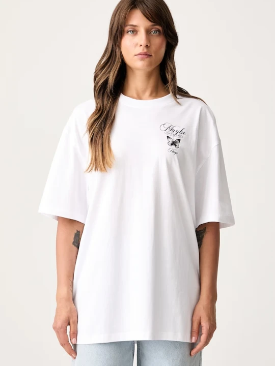 Zdjęcie produktu HUGO Blue T-shirt damski bawełniany Oversized Tee_B_15 biały