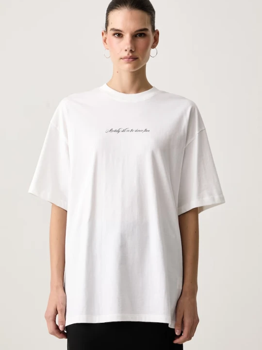 Zdjęcie produktu HUGO Blue T-shirt damski bawełniany Oversized Tee_B_18 biały