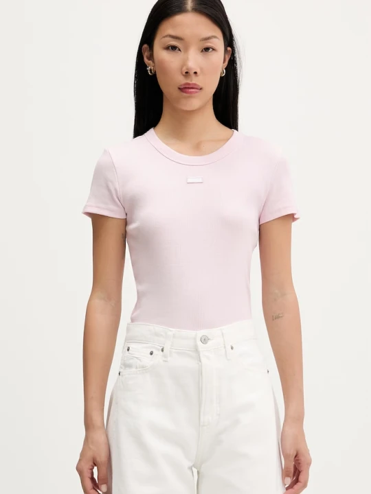 Zdjęcie produktu HUGO Blue T-shirt damski bawełniany z elastanem Easy Tee_B różowy