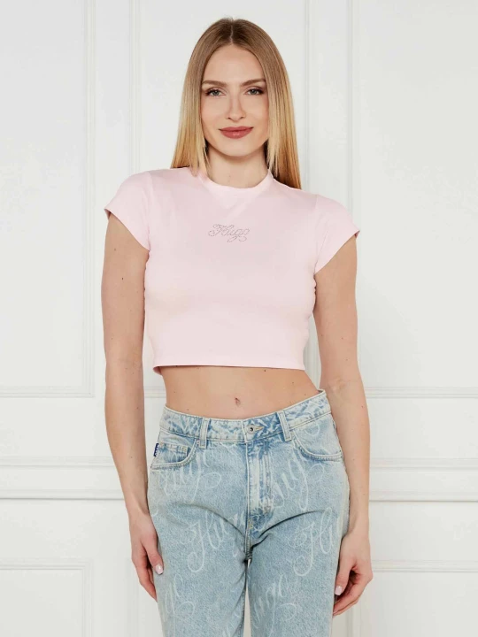 Zdjęcie produktu Hugo Blue T-shirt Dome_B | Cropped Fit pudrowy róż