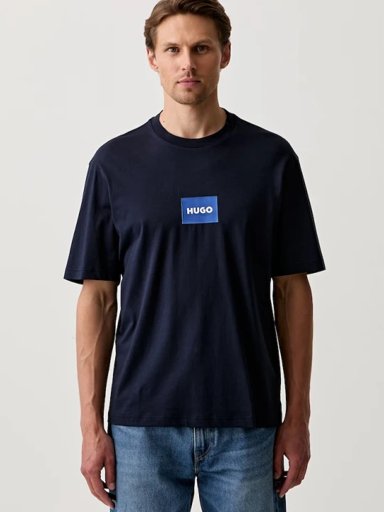 Zdjęcie produktu HUGO Blue T-shirt męski bawełniany Nayonix granatowy