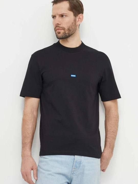 Zdjęcie produktu HUGO Blue T-shirt męski bawełniany Nieros czarny