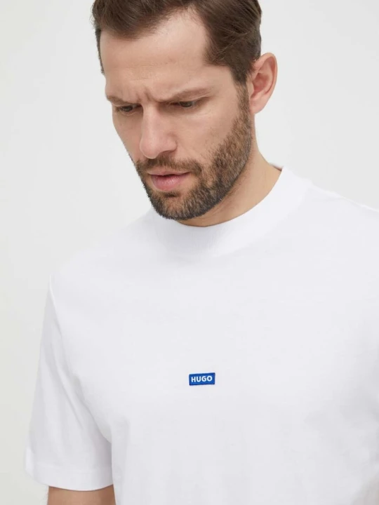 Zdjęcie produktu HUGO Blue T-shirt męski bawełniany Nieros biały