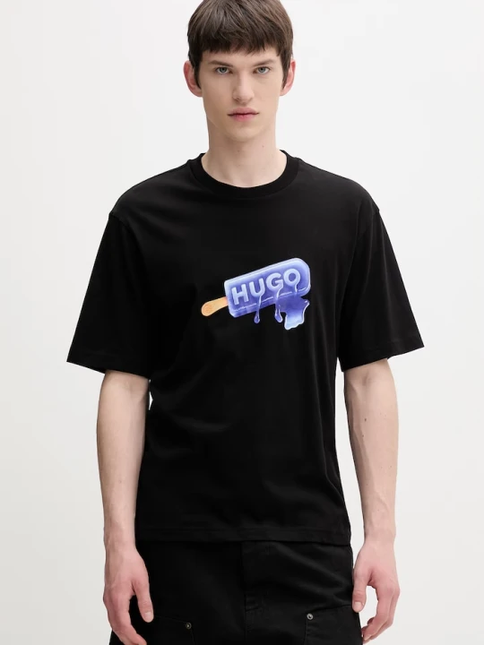 Zdjęcie produktu HUGO Blue t-shirt męski bawełniany Noglasy czarny