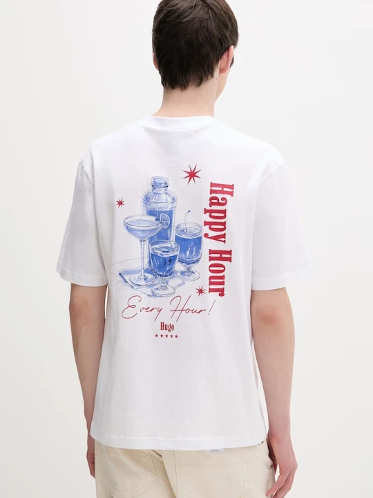 Zdjęcie produktu HUGO Blue t-shirt męski bawełniany Nucavo biały