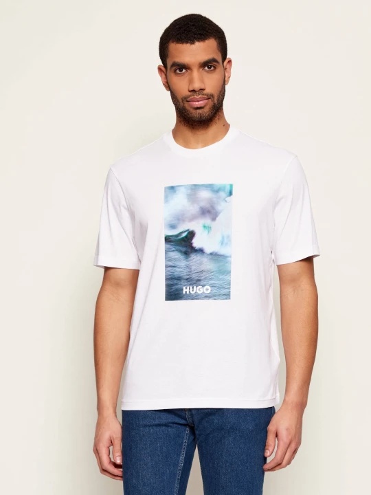 Zdjęcie produktu Hugo Blue T-shirt Nalotrix | Regular Fit biały