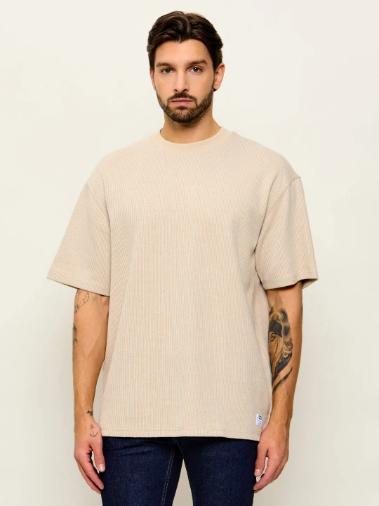 Zdjęcie produktu Hugo Blue T-shirt Nuwaffle | Loose fit beżowy