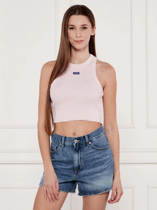 Zdjęcie produktu Hugo Blue Top Baby | Cropped Fit pudrowy róż