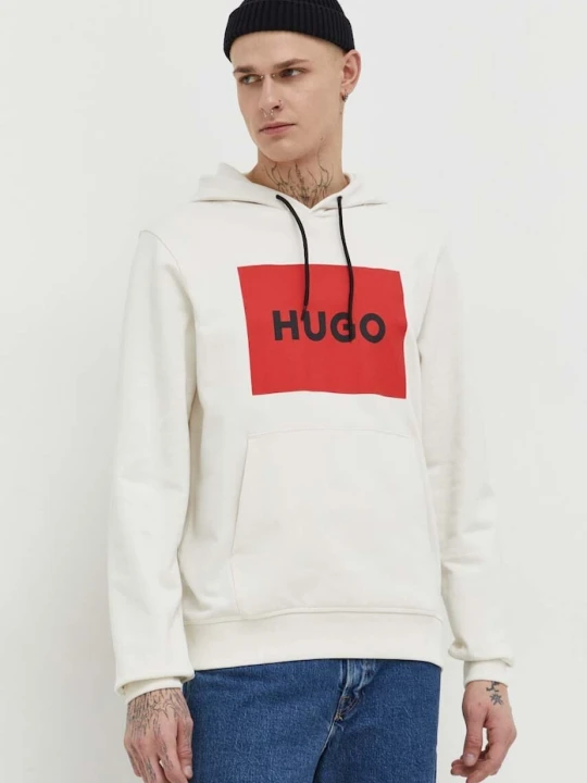 Zdjęcie produktu HUGO bluza bawełniana beżowy