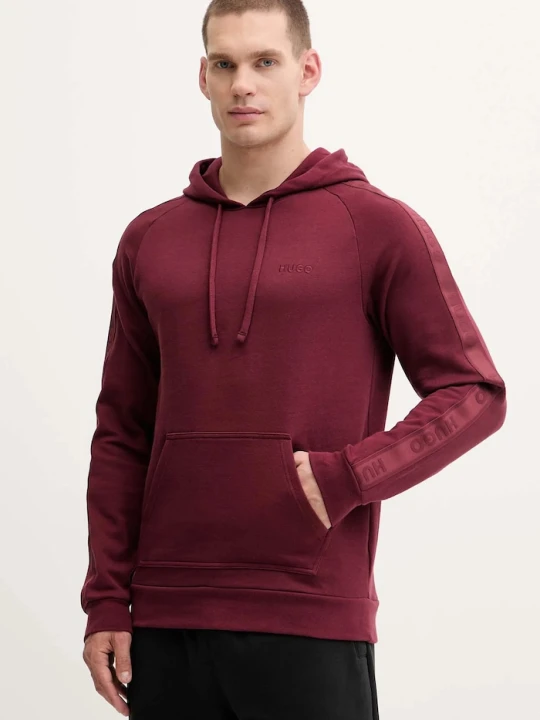 Zdjęcie produktu HUGO bluza bawełniana LIAM Hoodie bordowy