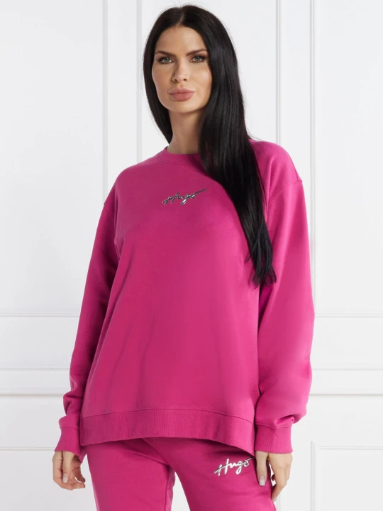 Zdjęcie produktu HUGO Bluza Classic Crew_1 | Oversize fit fuksja