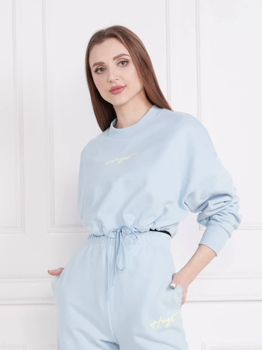 Zdjęcie produktu HUGO Bluza Delive | Cropped Fit błękitny