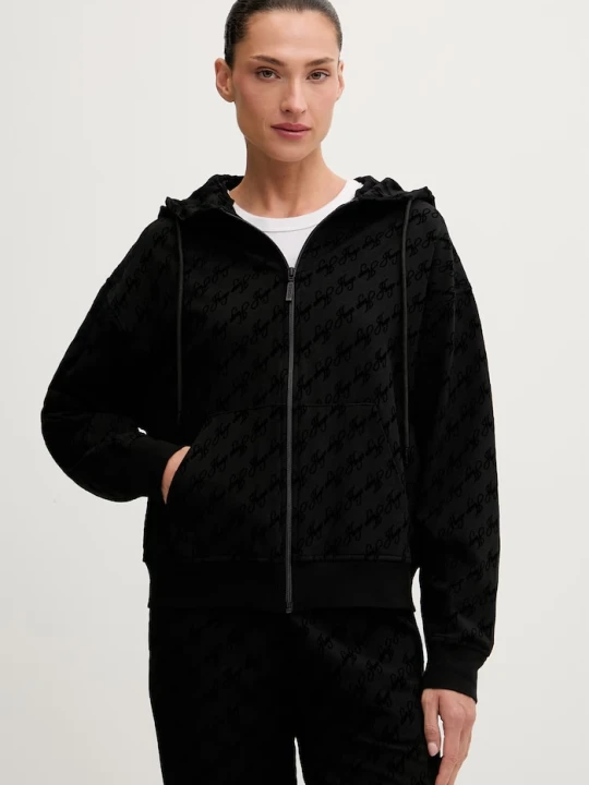 Zdjęcie produktu HUGO bluza lounge damska z bawełną FLOKKY_JACKET czarny