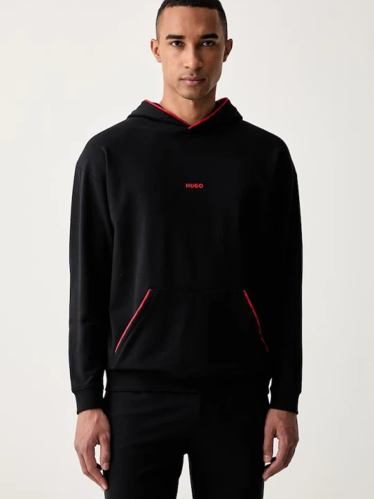 Zdjęcie produktu HUGO bluza z kapturem męska z bawełną NOAH HOODIE czarny