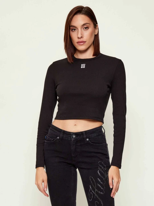 Zdjęcie produktu HUGO Bluzka | Cropped Fit czarny