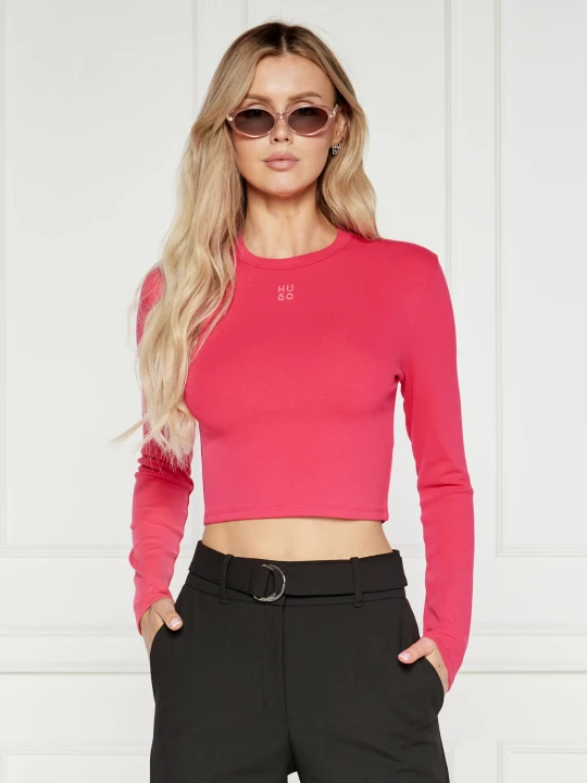 Zdjęcie produktu HUGO Bluzka DAFILOMENA | Cropped Fit różowy