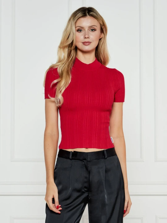 Zdjęcie produktu HUGO Bluzka Sarpharim | Cropped Fit czerwony