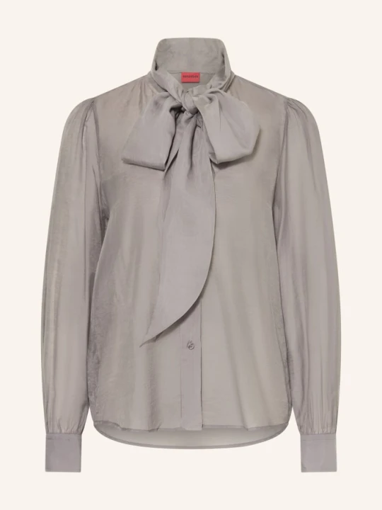 Zdjęcie produktu Hugo Bluzka Z Kokardą Elegant grau SZARY