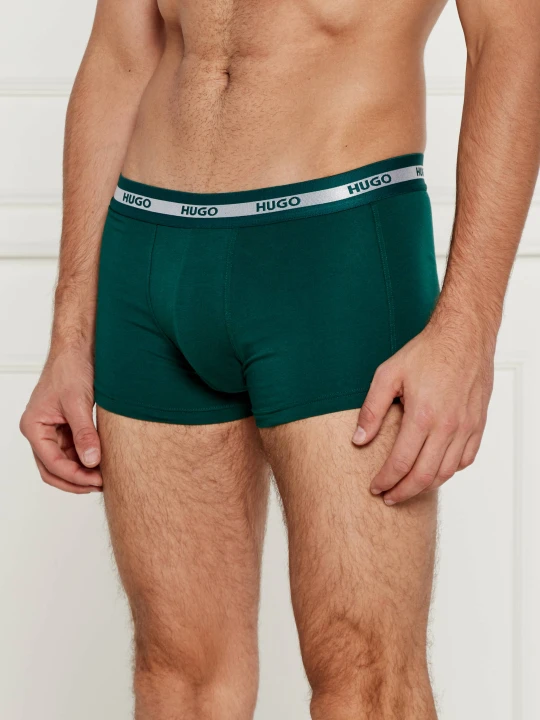 Zdjęcie produktu Hugo Bodywear Bokserki 3-pack TRUNK TRIPLET PLANET butelkowa zieleń