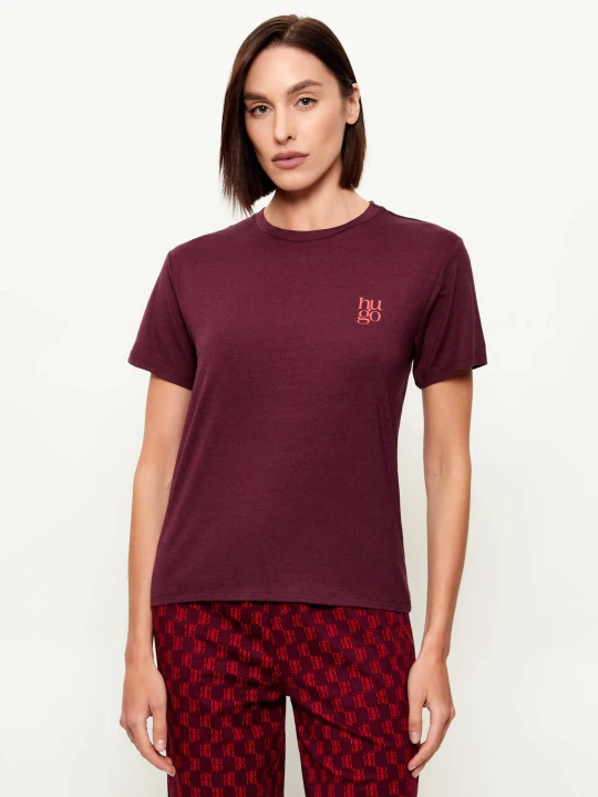 Zdjęcie produktu Hugo Bodywear Góra od piżamy CASUAL | Regular Fit bordowy