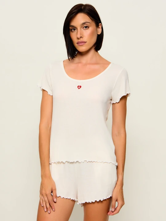 Zdjęcie produktu Hugo Bodywear Góra od piżamy | Regular Fit ecru