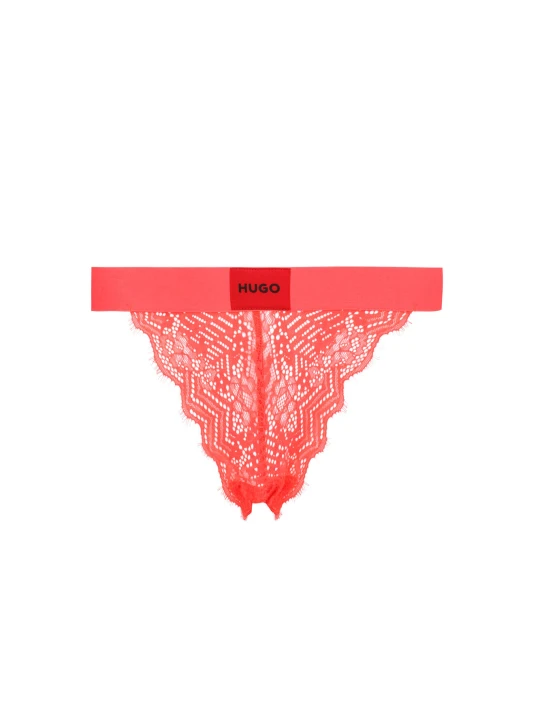 Zdjęcie produktu Hugo Bodywear Koronkowe stringi różowy