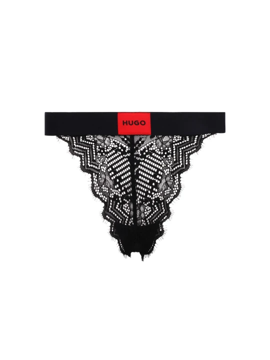 Zdjęcie produktu Hugo Bodywear Koronkowe stringi czarny