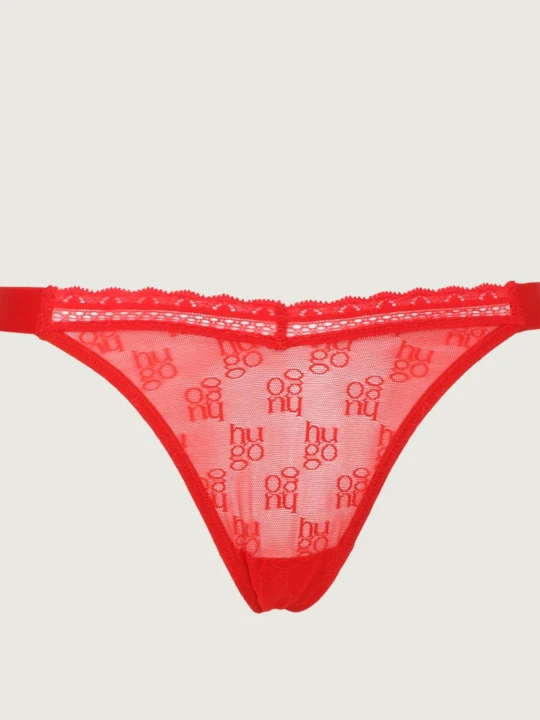 Zdjęcie produktu Hugo Bodywear Koronkowe stringi Sartorial czerwony
