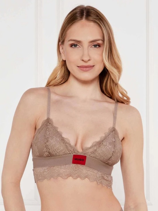 Zdjęcie produktu Hugo Bodywear Koronkowy biustonosz brązowy