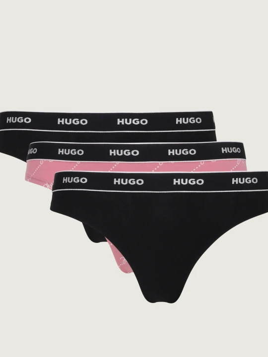 Zdjęcie produktu Hugo Bodywear Stringi 3-pack DESIGN różowy
