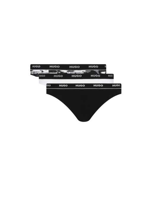 Zdjęcie produktu Hugo Bodywear Stringi 3-pack DESIGN czarny