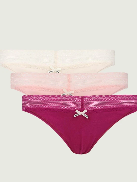 Zdjęcie produktu Hugo Bodywear Stringi 3-pack malinowy