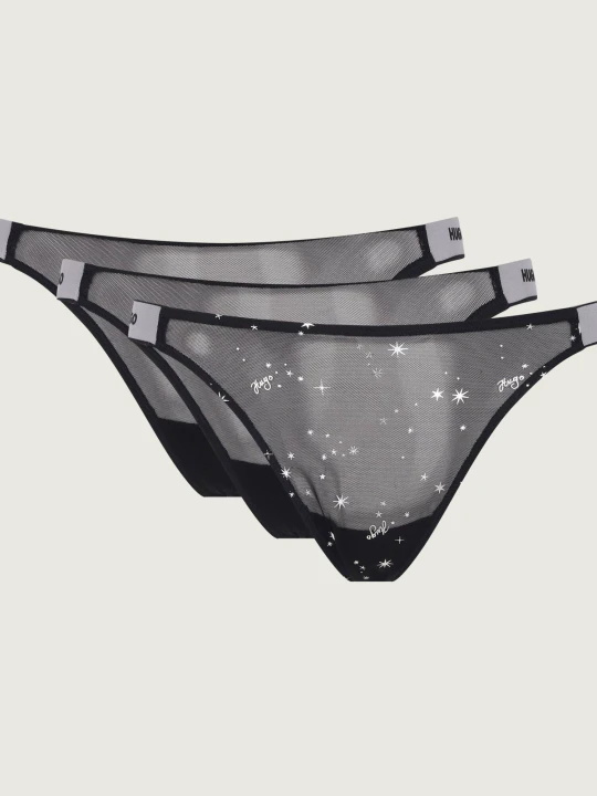 Zdjęcie produktu Hugo Bodywear Stringi 3-pack STARS czarny