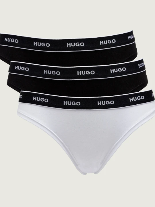 Zdjęcie produktu Hugo Bodywear Stringi 3-pack | stretch czarny