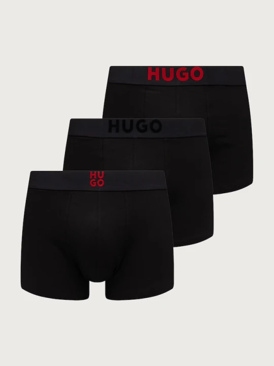 Zdjęcie produktu HUGO bokserki męskie bawełniane z elastanem TRUNK TR GIFT VELVE 3-pack czerwony